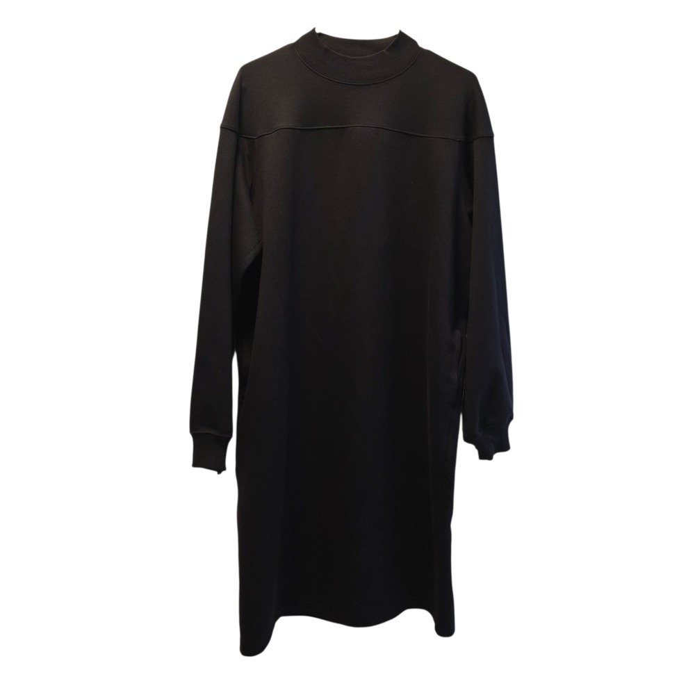 Uniqlo Mock Neck Long Sleeve Black Sweatshirt Dress‎ Black M Women Gorpcore
